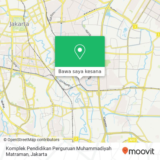 Peta Komplek Pendidikan Perguruan Muhammadiyah Matraman