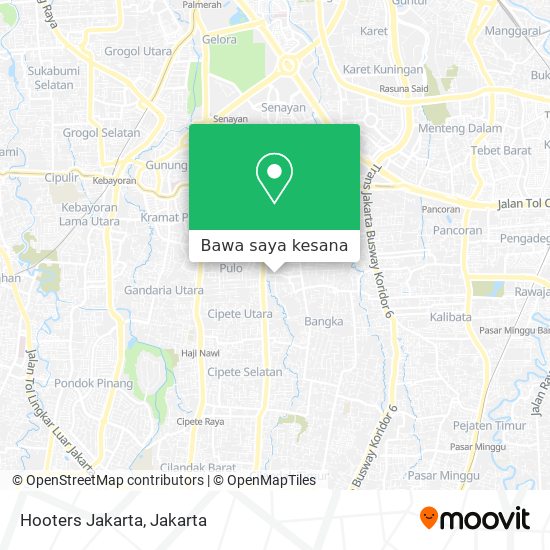 Peta Hooters Jakarta