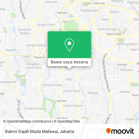 Peta Bakmi Gajah Mada Melawai