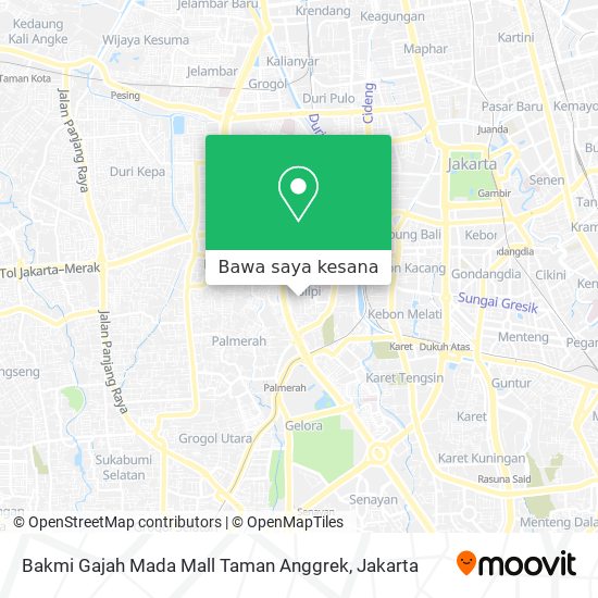Peta Bakmi Gajah Mada Mall Taman Anggrek