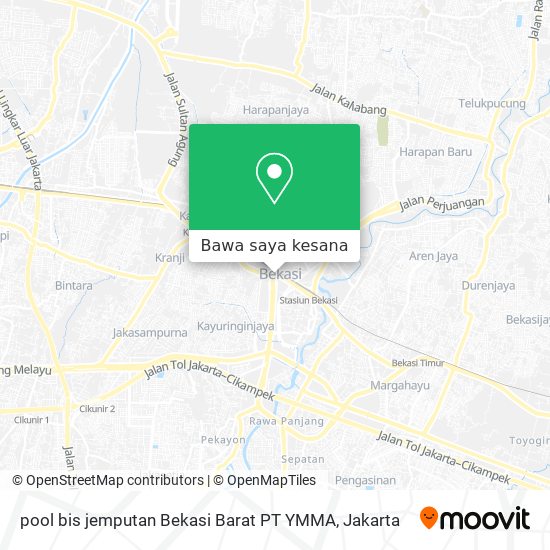 Peta pool bis jemputan Bekasi Barat PT YMMA