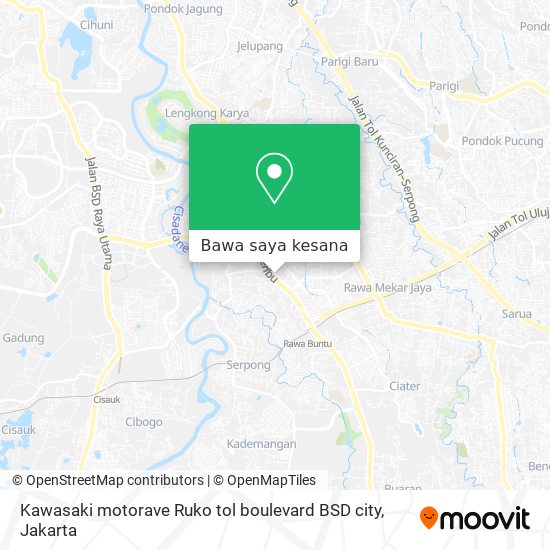 Peta Kawasaki motorave Ruko tol boulevard BSD city