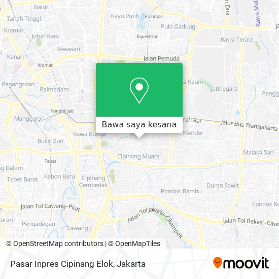 Peta Pasar Inpres Cipinang Elok