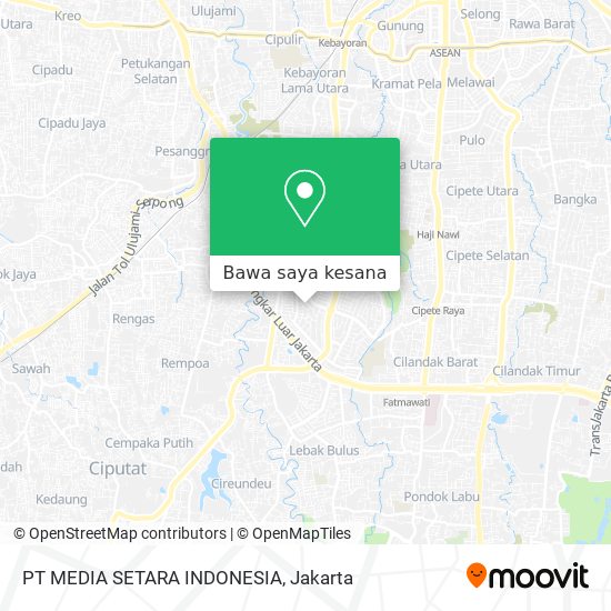 Peta PT MEDIA SETARA INDONESIA