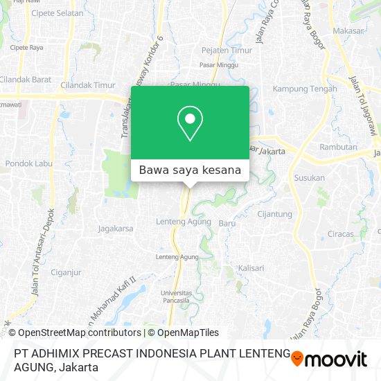 Peta PT ADHIMIX PRECAST INDONESIA PLANT LENTENG AGUNG