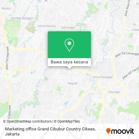 Peta Marketing office Grand Cibubur Country Cikeas