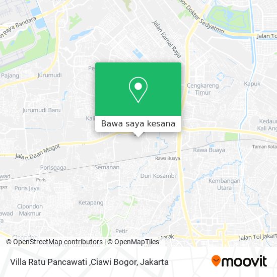 Peta Villa Ratu Pancawati ,Ciawi Bogor