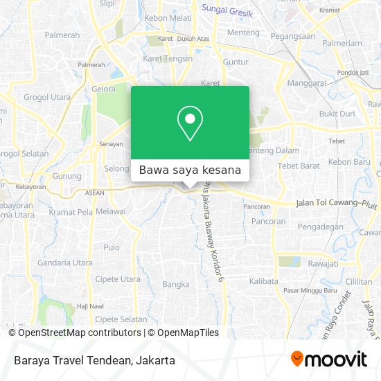 Peta Baraya Travel Tendean