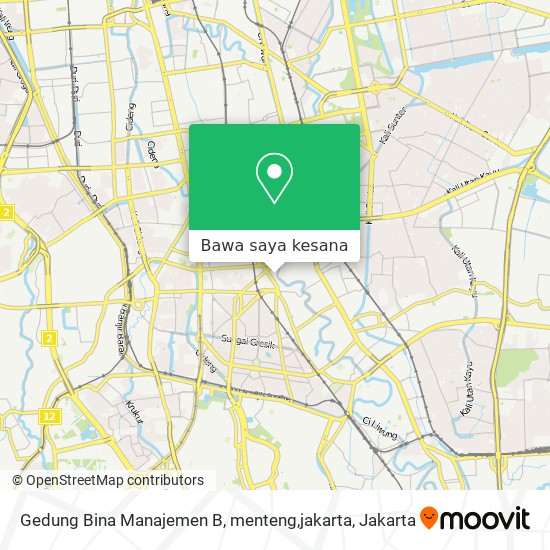 Peta Gedung Bina Manajemen B, menteng,jakarta