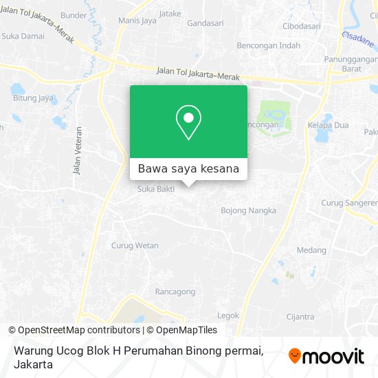Peta Warung Ucog Blok H Perumahan Binong permai