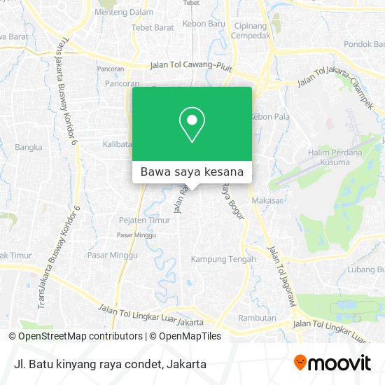 Peta Jl. Batu kinyang raya condet