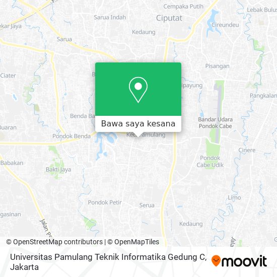 Peta Universitas Pamulang Teknik Informatika Gedung C