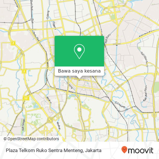 Peta Plaza Telkom Ruko Sentra Menteng