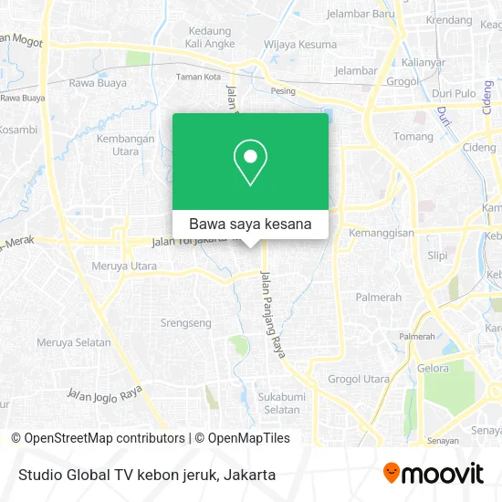 Peta Studio Global TV kebon jeruk
