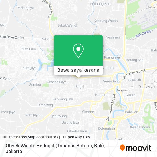 Peta Obyek Wisata Bedugul (Tabanan Baturiti, Bali)