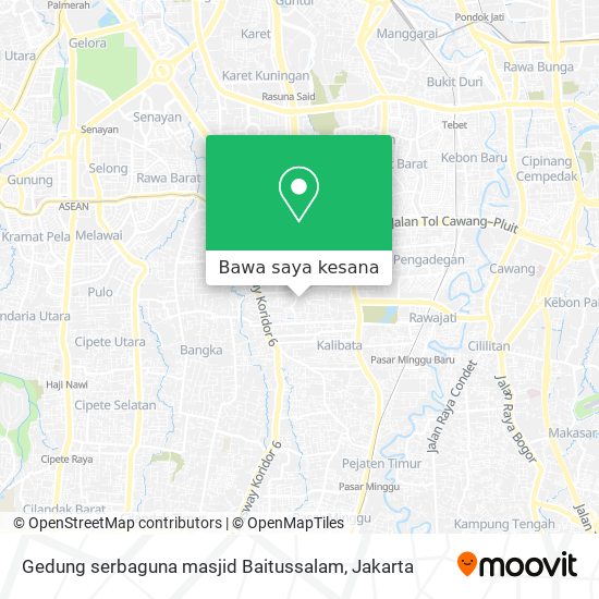 Peta Gedung serbaguna masjid Baitussalam