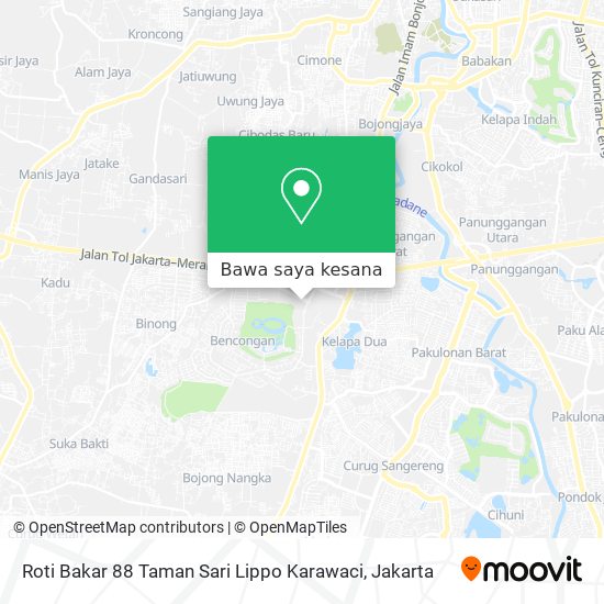 Peta Roti Bakar 88 Taman Sari Lippo Karawaci