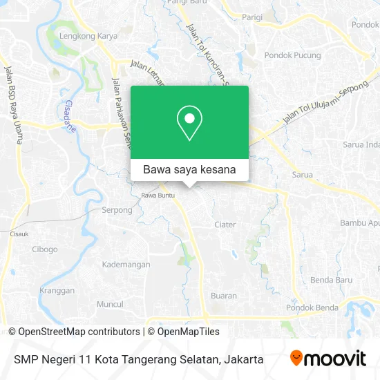 Peta SMP Negeri 11 Kota Tangerang Selatan
