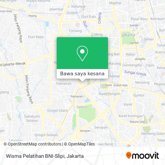 Peta Wisma Pelatihan BNI-Slipi