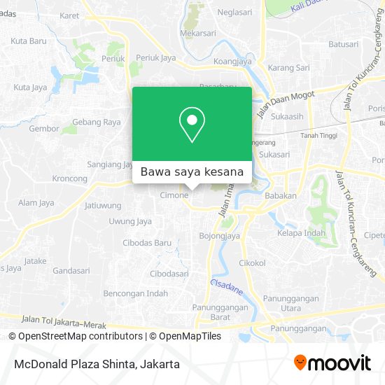 Peta McDonald Plaza Shinta