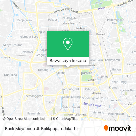 Peta Bank Mayapada Jl. Balikpapan