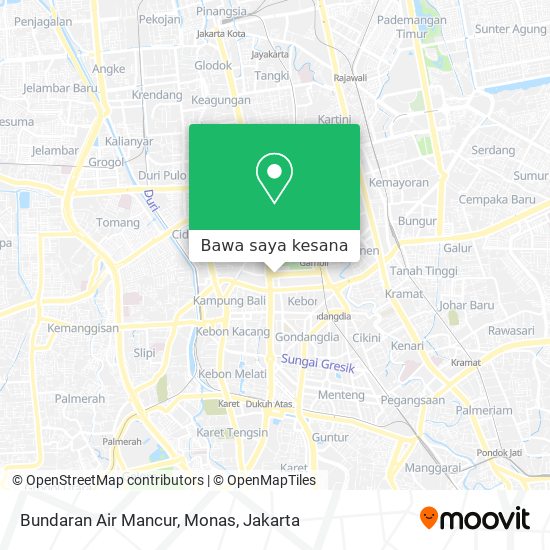 Peta Bundaran Air Mancur, Monas