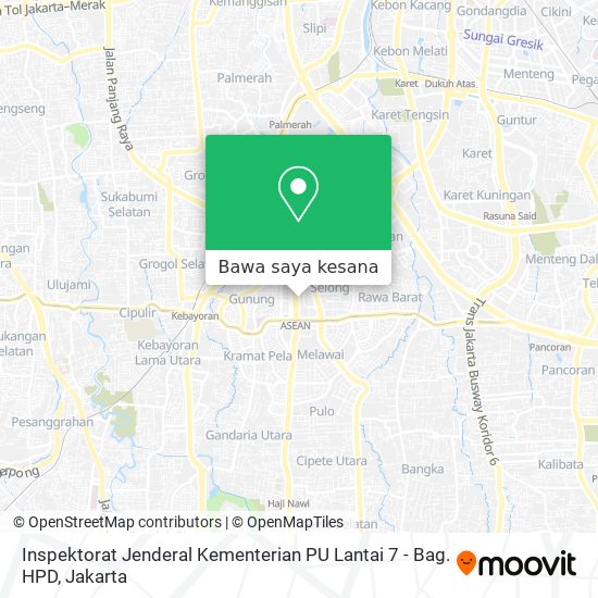 Peta Inspektorat Jenderal Kementerian PU Lantai 7 - Bag. HPD