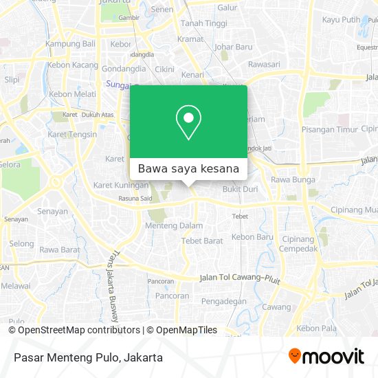 Peta Pasar Menteng Pulo