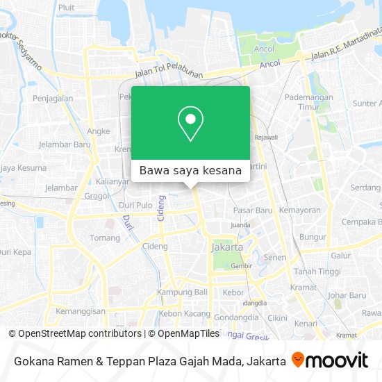 Peta Gokana Ramen & Teppan Plaza Gajah Mada