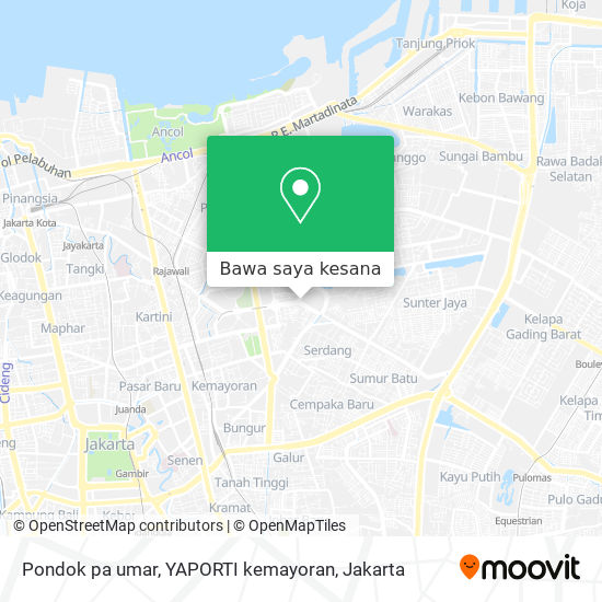 Peta Pondok pa umar, YAPORTI  kemayoran