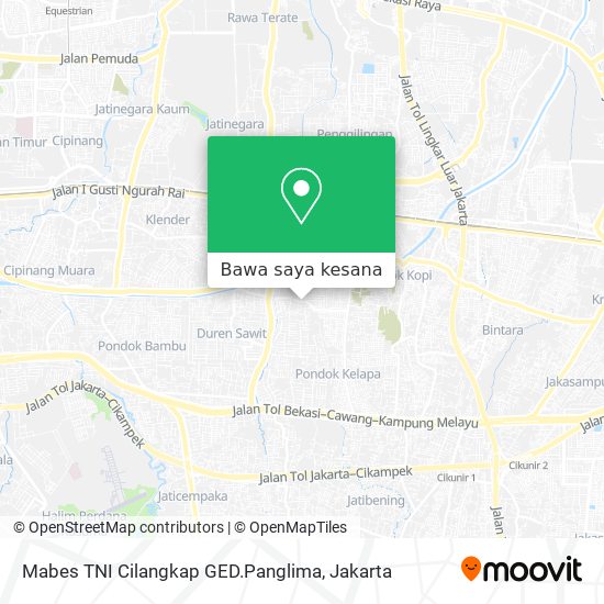 Peta Mabes TNI Cilangkap GED.Panglima