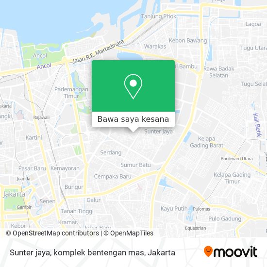 Peta Sunter jaya, komplek bentengan mas