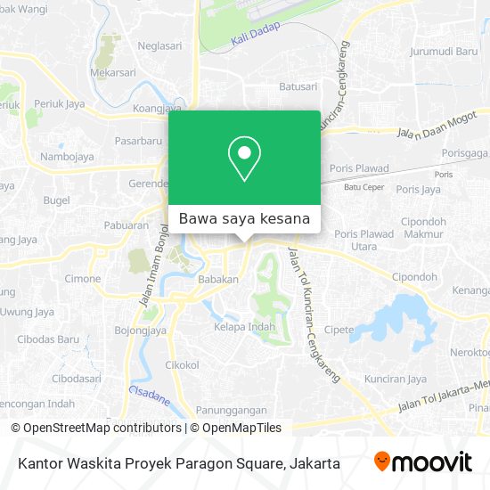 Peta Kantor Waskita Proyek Paragon Square