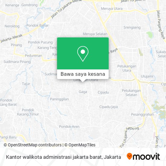 Peta Kantor walikota administrasi jakarta barat