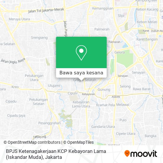 Peta BPJS Ketenagakerjaan KCP Kebayoran Lama (Iskandar Muda)