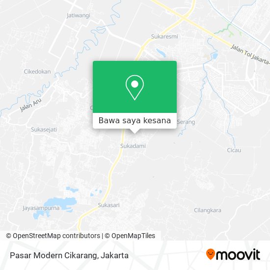 Peta Pasar Modern Cikarang