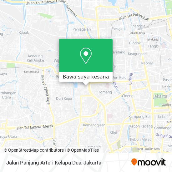 Peta Jalan Panjang Arteri Kelapa Dua