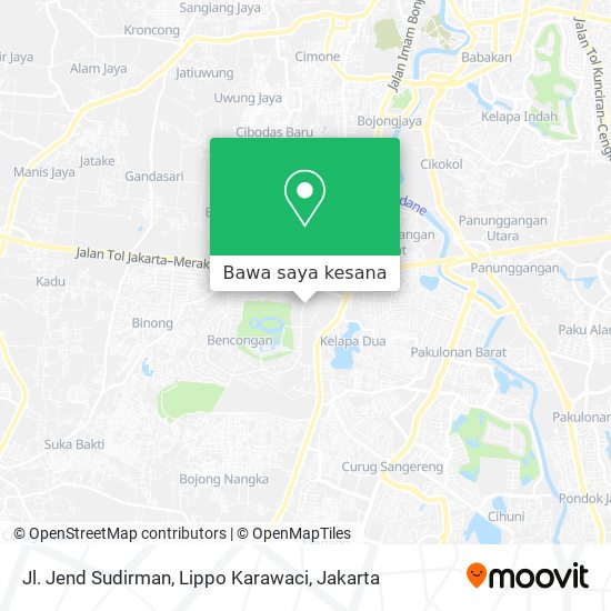Peta Jl. Jend Sudirman, Lippo Karawaci