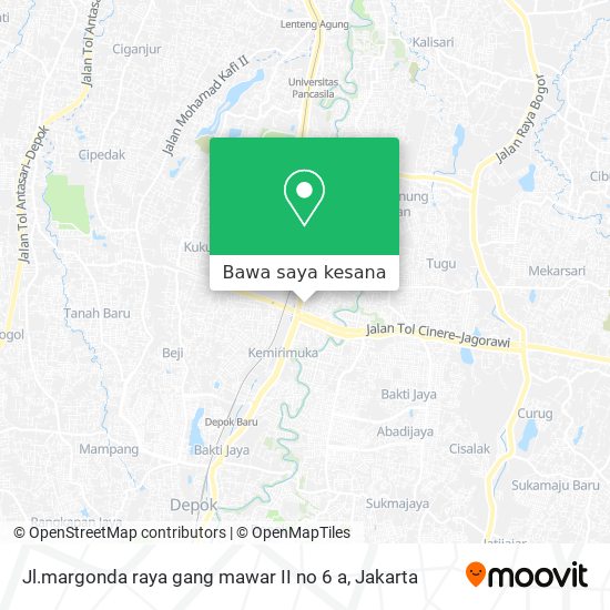Peta Jl.margonda raya gang mawar II no 6 a