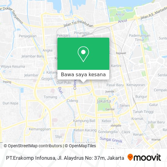 Peta PT.Erakomp Infonusa, Jl. Alaydrus No: 37m