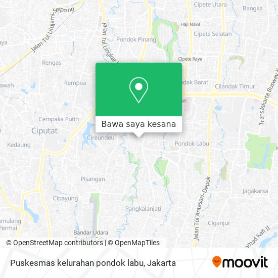 Peta Puskesmas kelurahan pondok labu