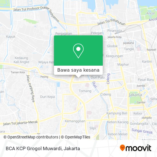 Peta BCA KCP Grogol Muwardi