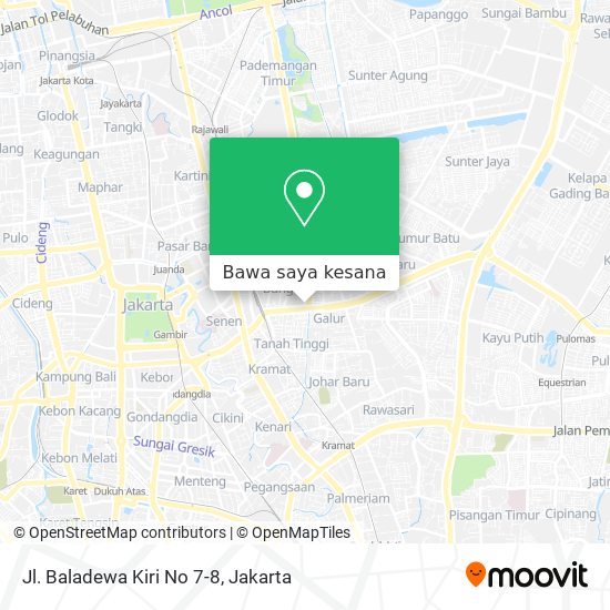 Peta Jl. Baladewa Kiri No 7-8
