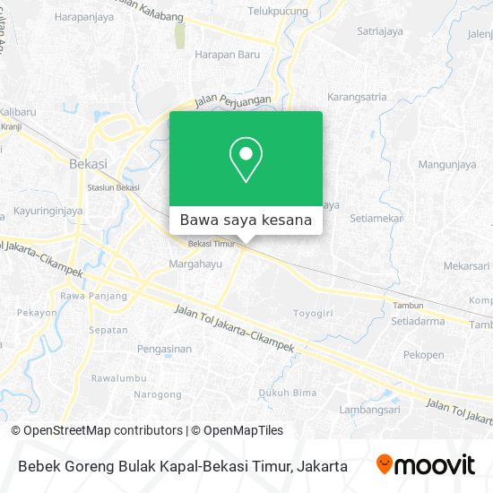 Peta Bebek Goreng Bulak Kapal-Bekasi Timur