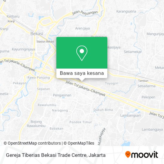 Peta Gereja Tiberias Bekasi Trade Centre