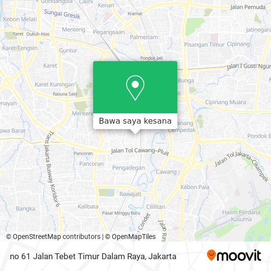 Peta no 61 Jalan Tebet Timur Dalam Raya