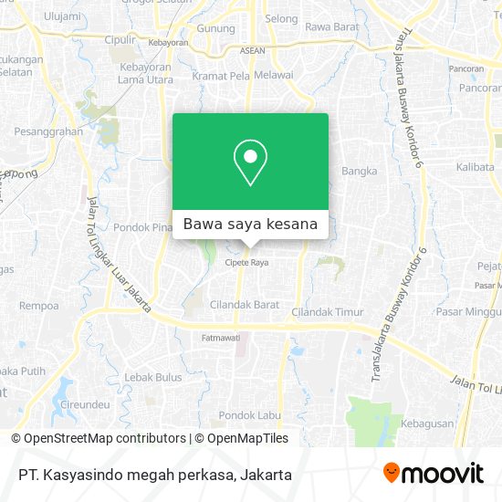 Peta PT. Kasyasindo megah perkasa
