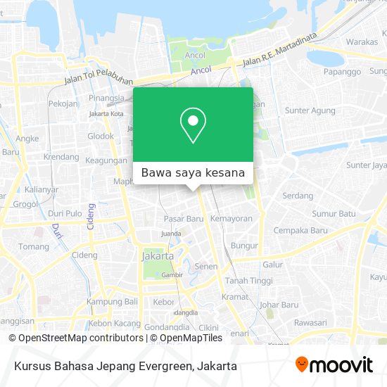 Peta Kursus Bahasa Jepang Evergreen