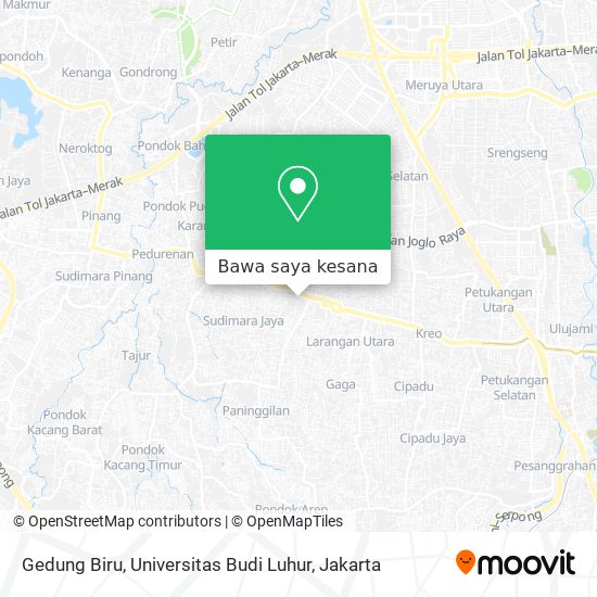 Peta Gedung Biru, Universitas Budi Luhur