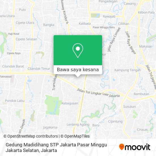 Peta Gedung Madidihang STP Jakarta Pasar Minggu Jakarta Selatan